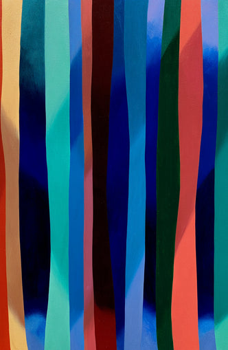Blue shadow under bright stripes