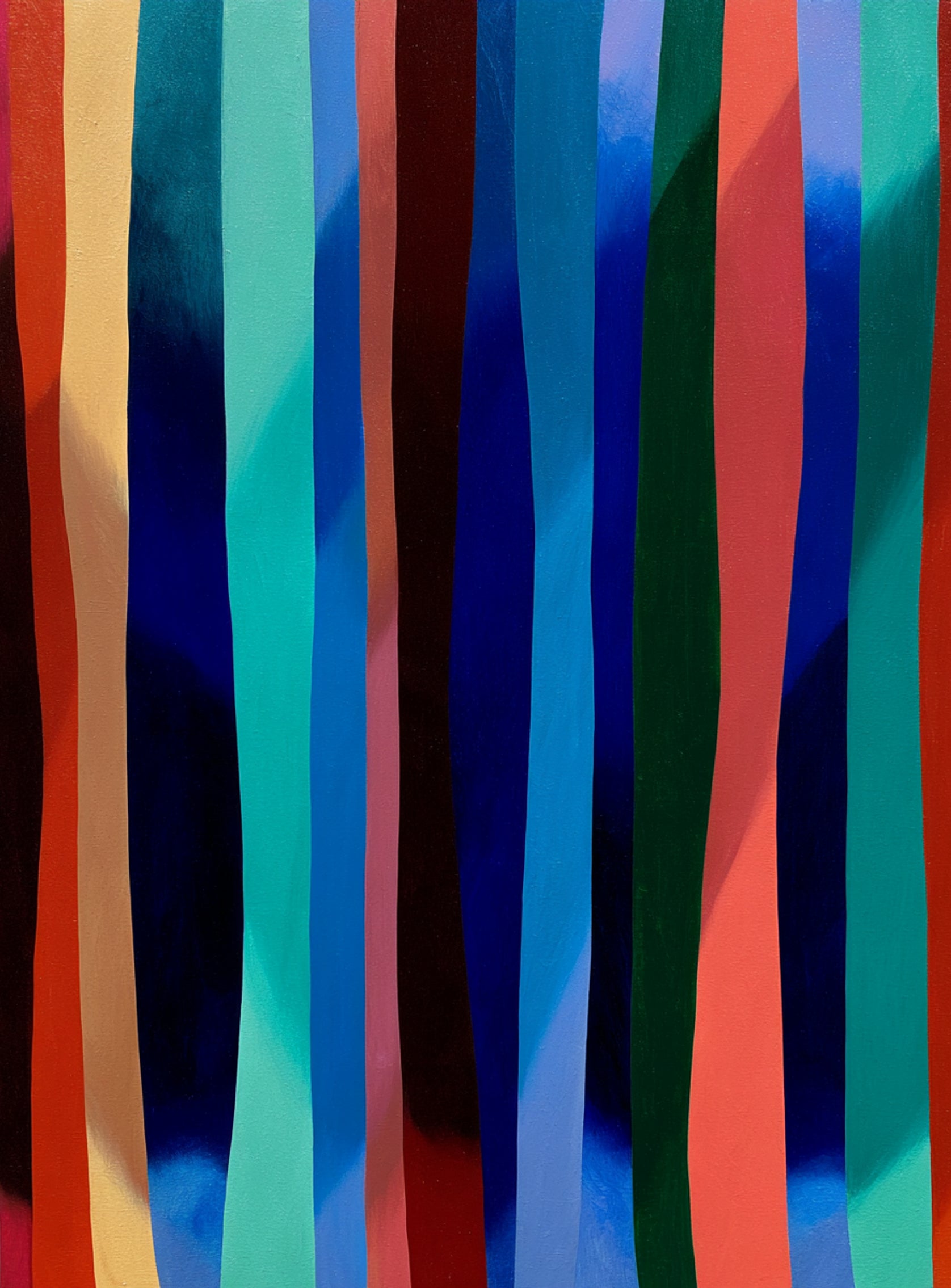 Blue shadow under bright stripes