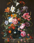Butterflies over the blue vase