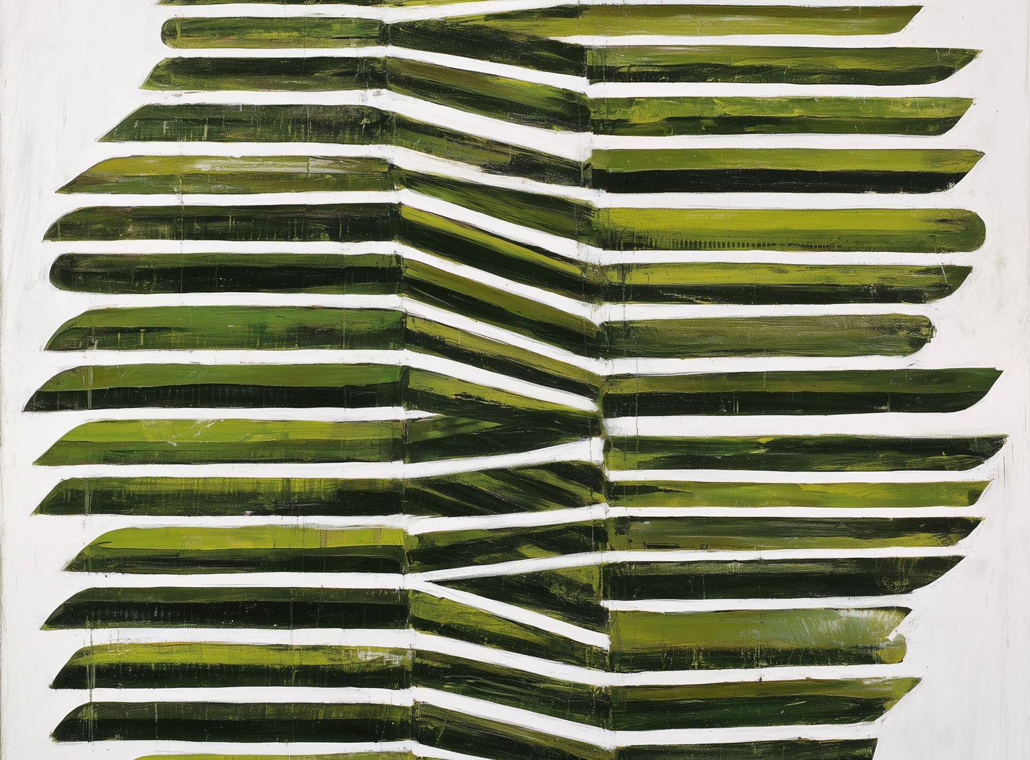 Olive bands with a crease