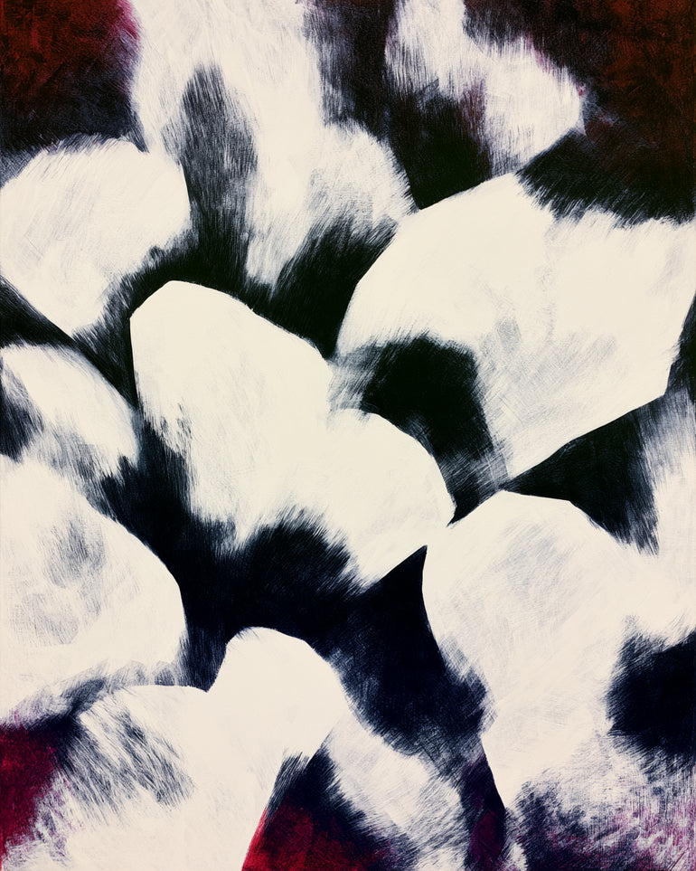 White blocks among dark ground