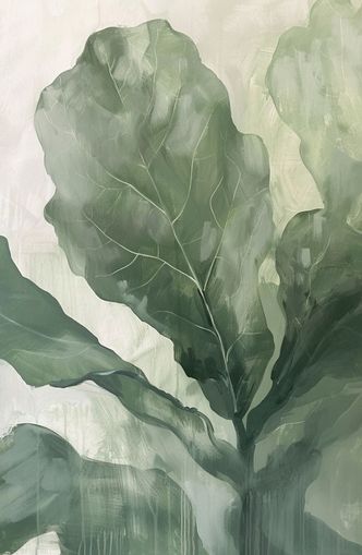 Sage leaves in pale light