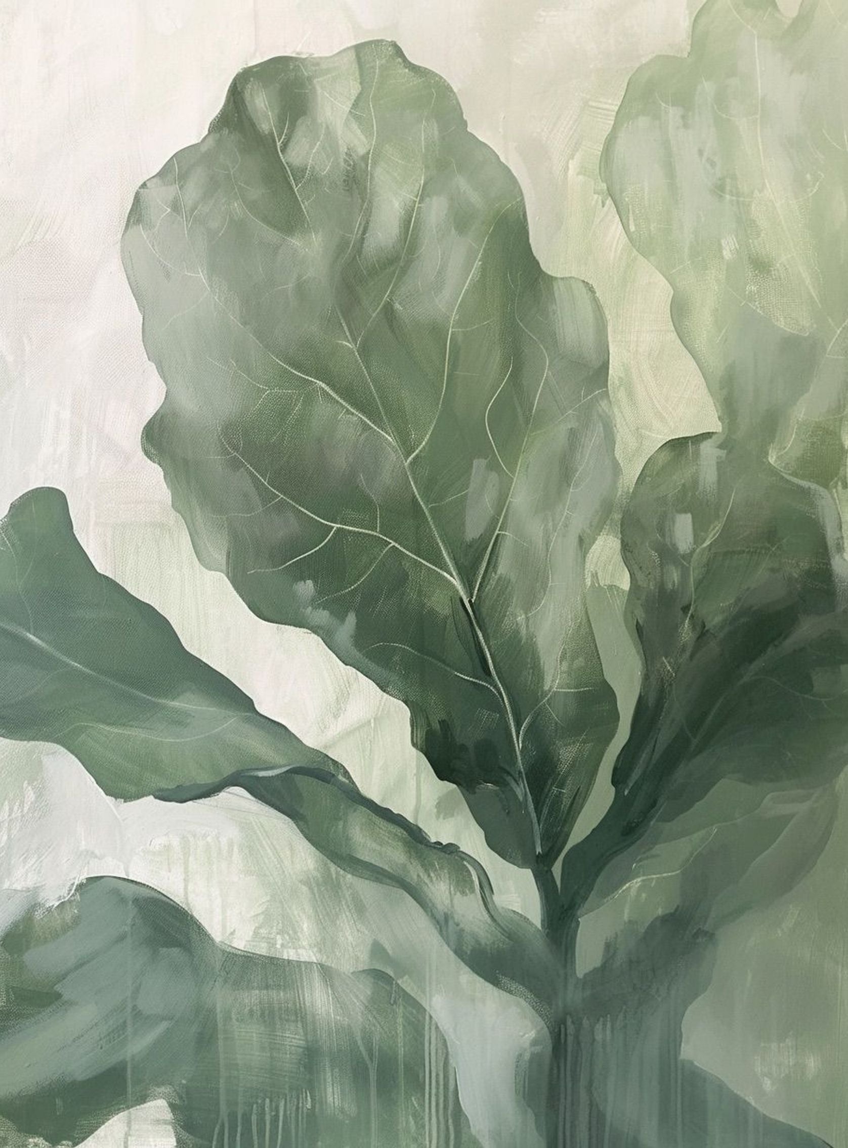 Sage leaves in pale light