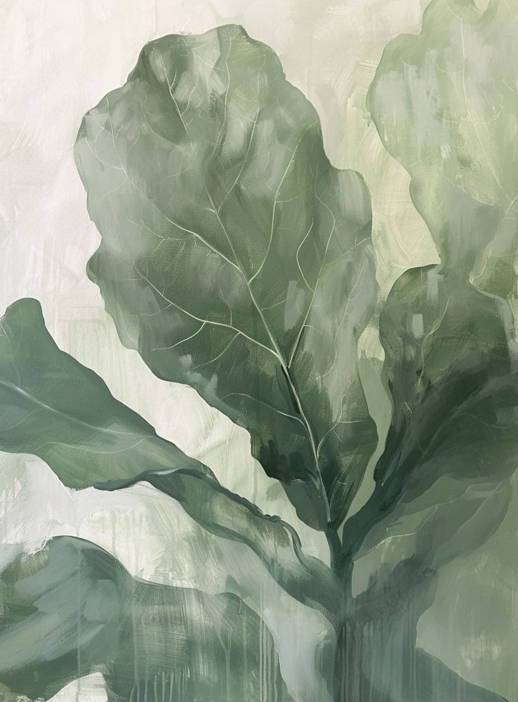 Sage leaves in pale light
