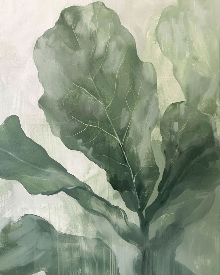 Sage leaves in pale light