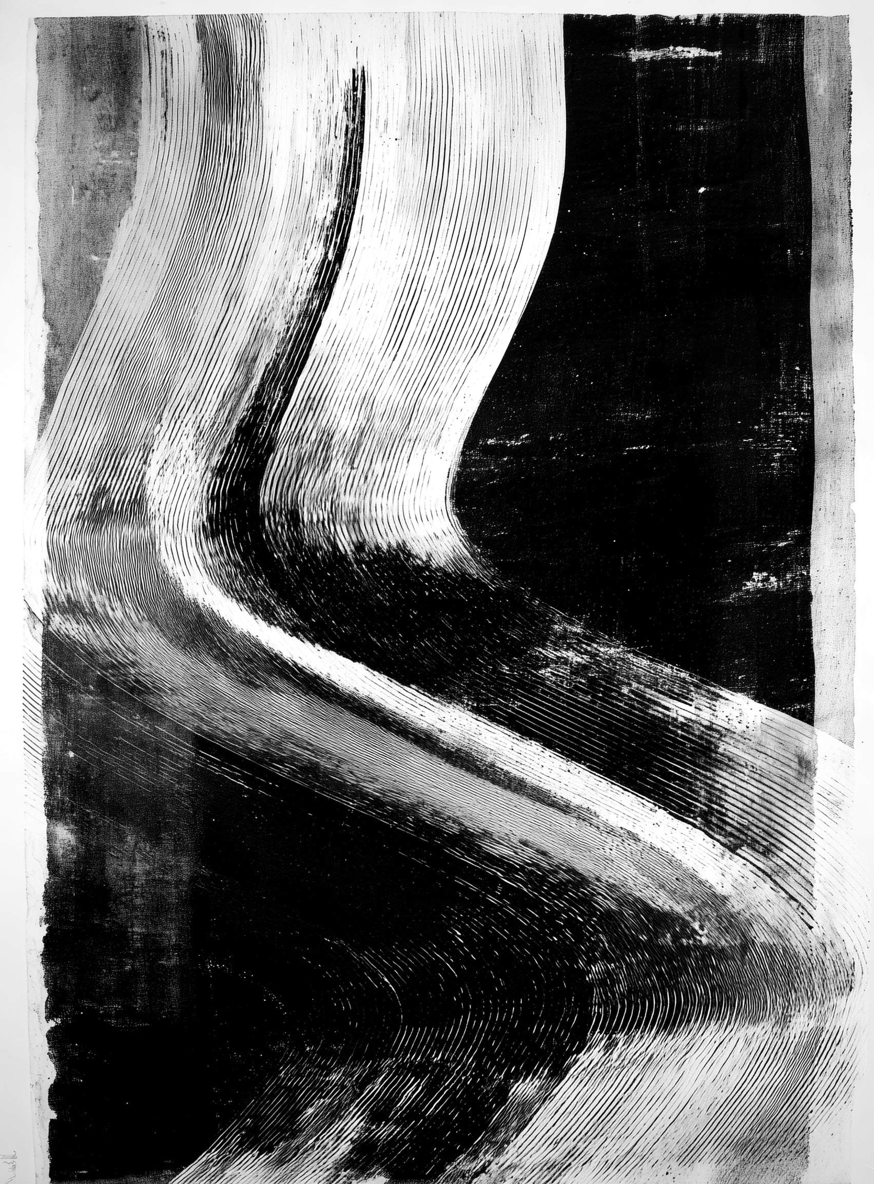 White sweep through black