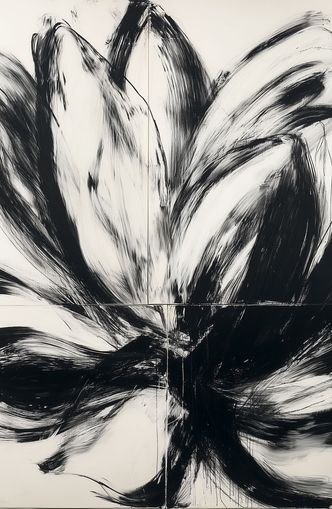 Black surges through white
