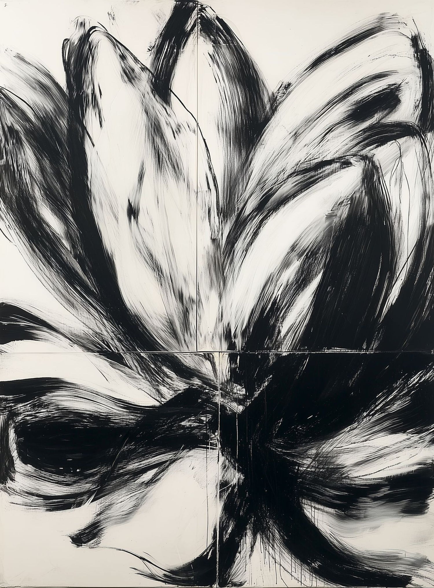 Black surges through white