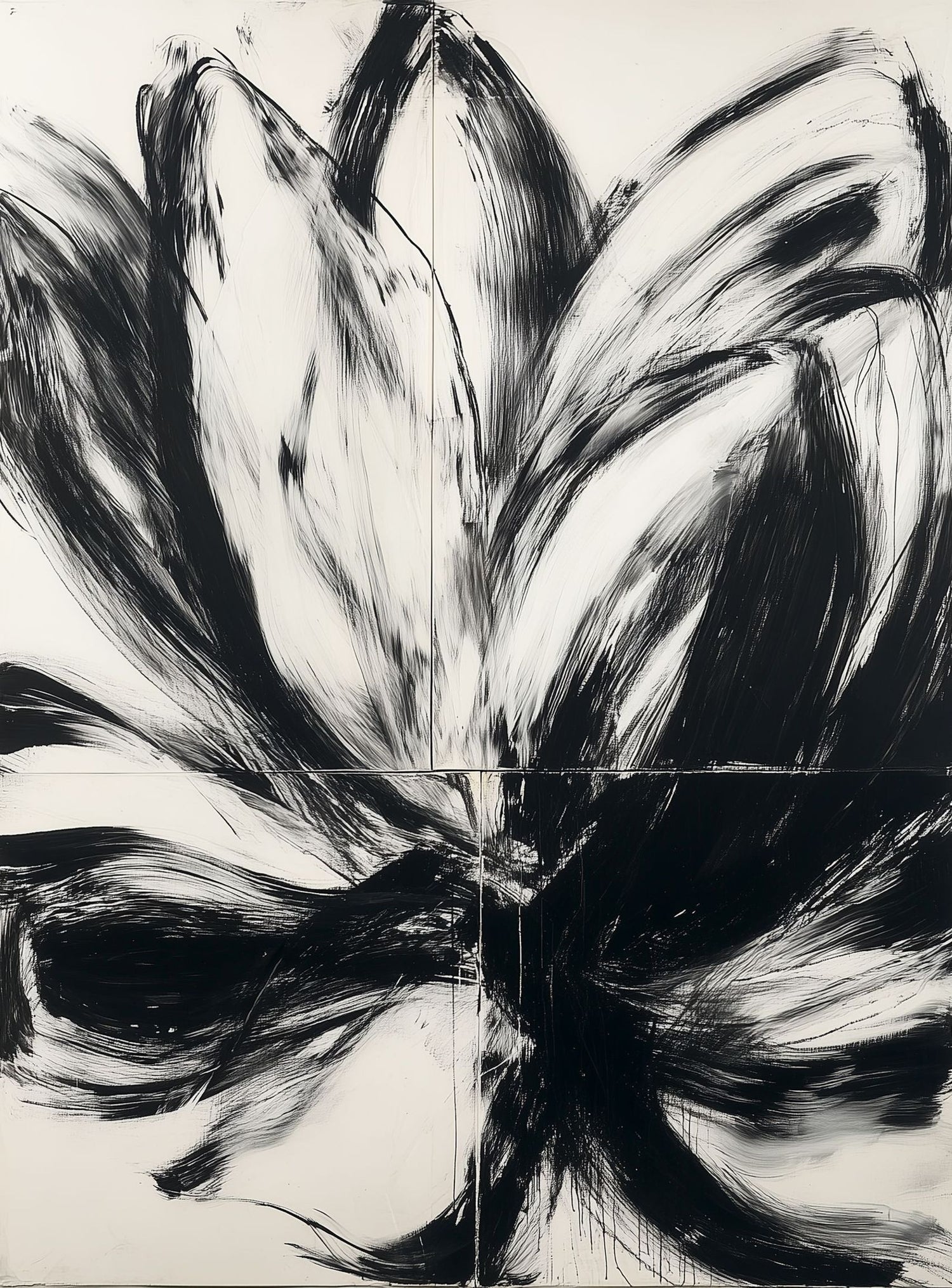 Black surges through white