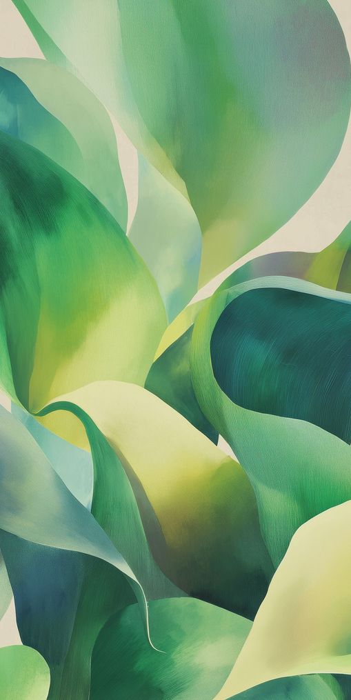 Green leaves in soft light