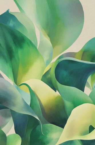 Green leaves in soft light
