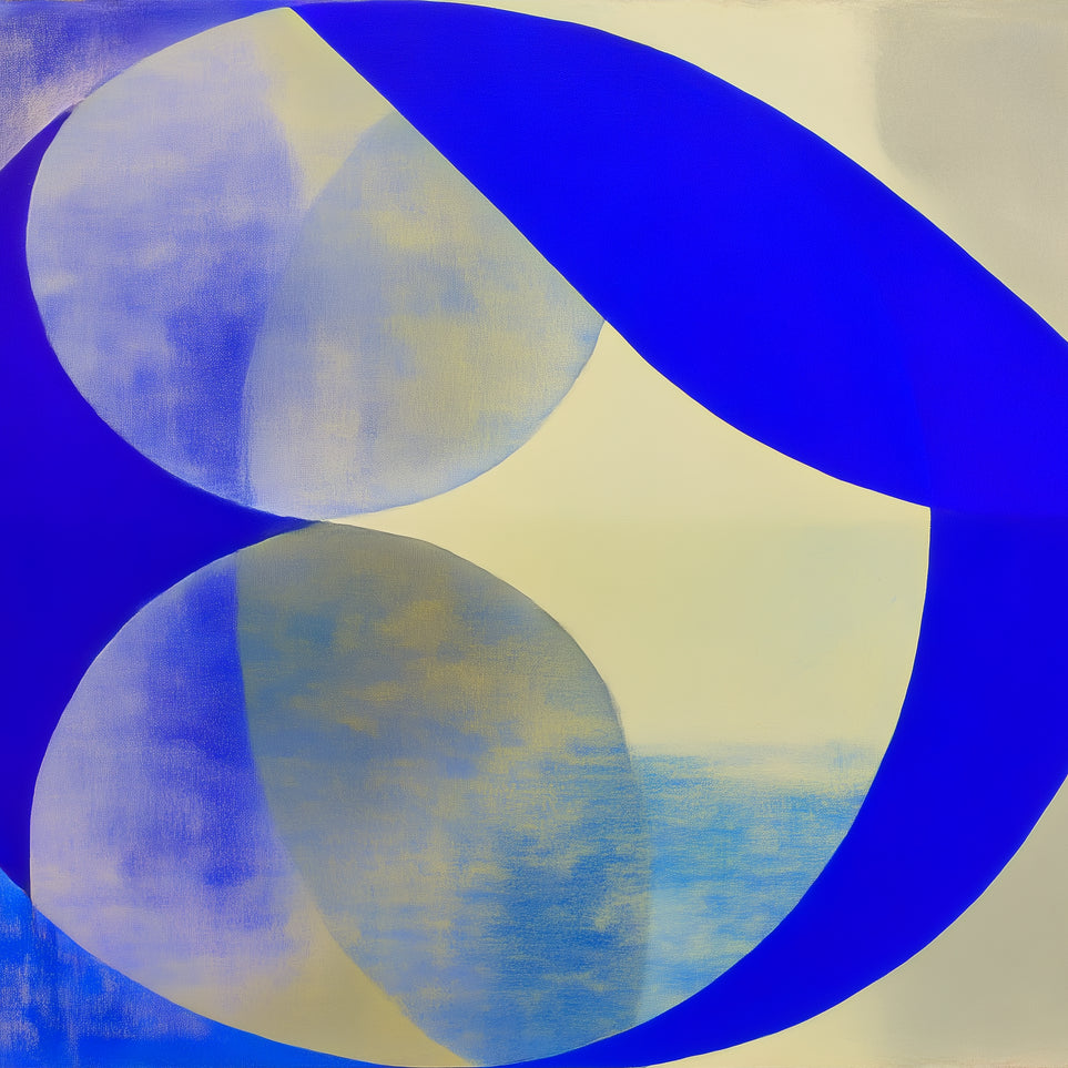 Cobalt loop on beige