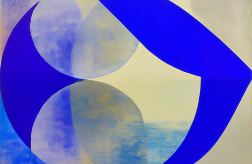 Cobalt loop on beige