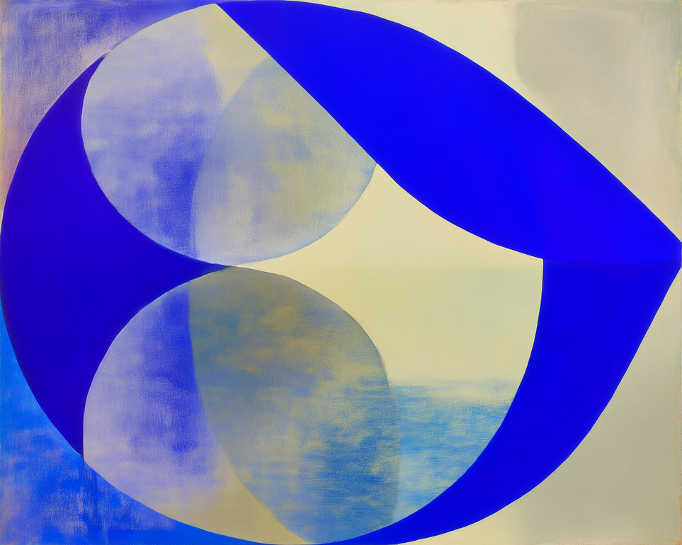 Cobalt loop on beige