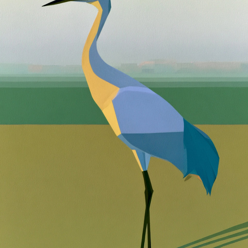 Still crane in flat light