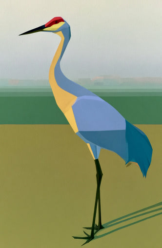 Still crane in flat light