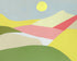 Yellow sun over red fields