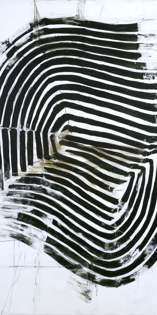 Black bands turning inward