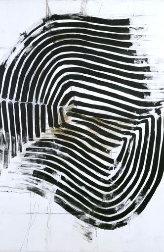 Black bands turning inward