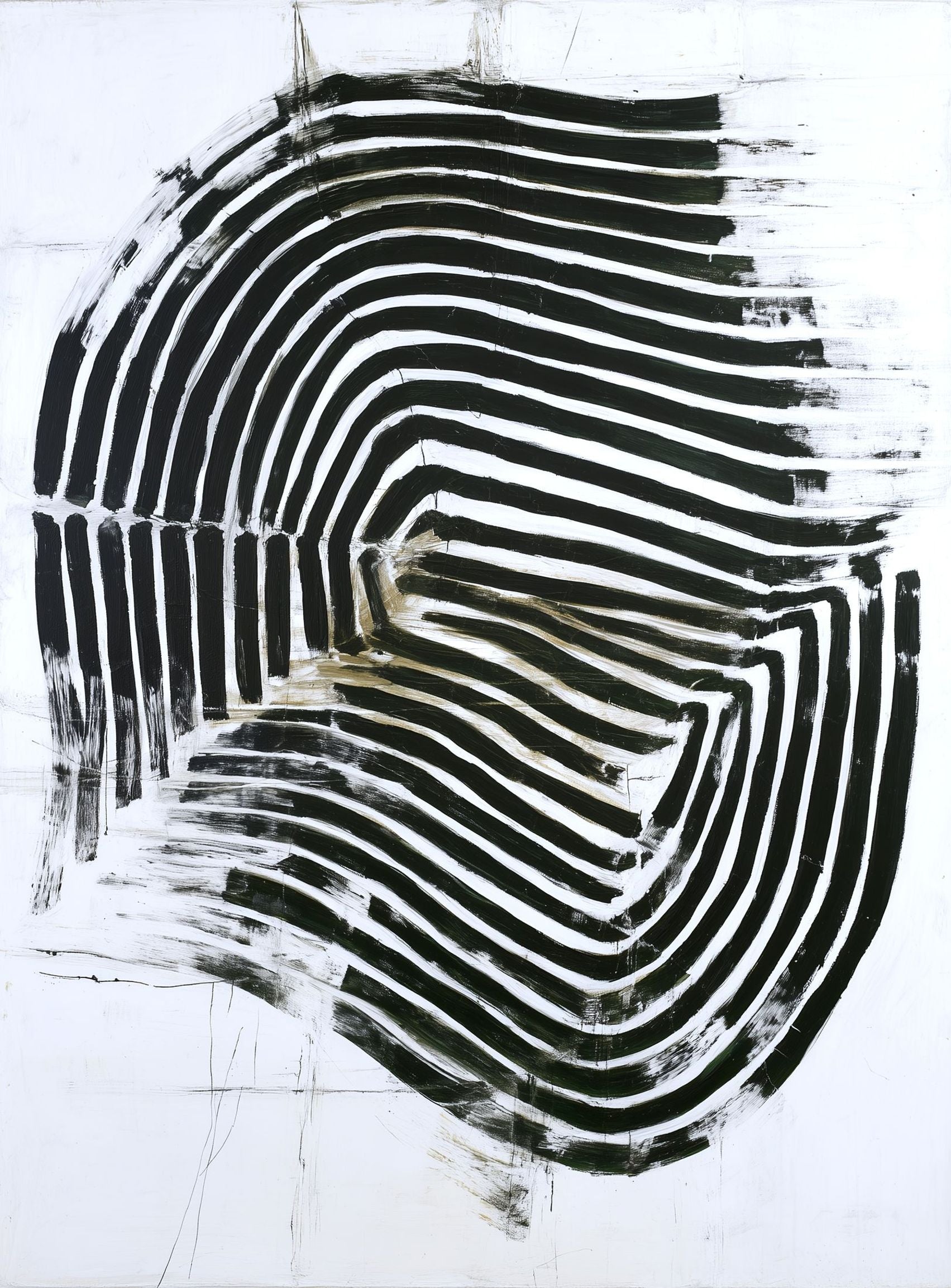 Black bands turning inward