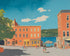 Sunlit street to the harbor