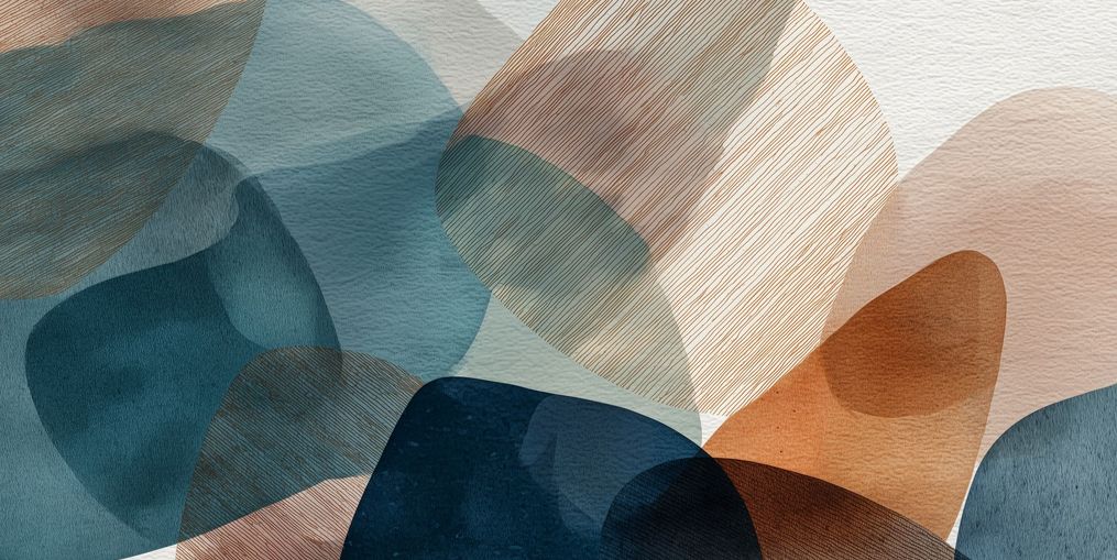 Translucent Ovals with Diagonal Grain