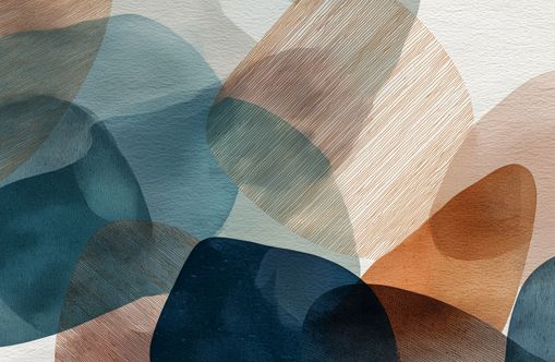 Translucent Ovals with Diagonal Grain