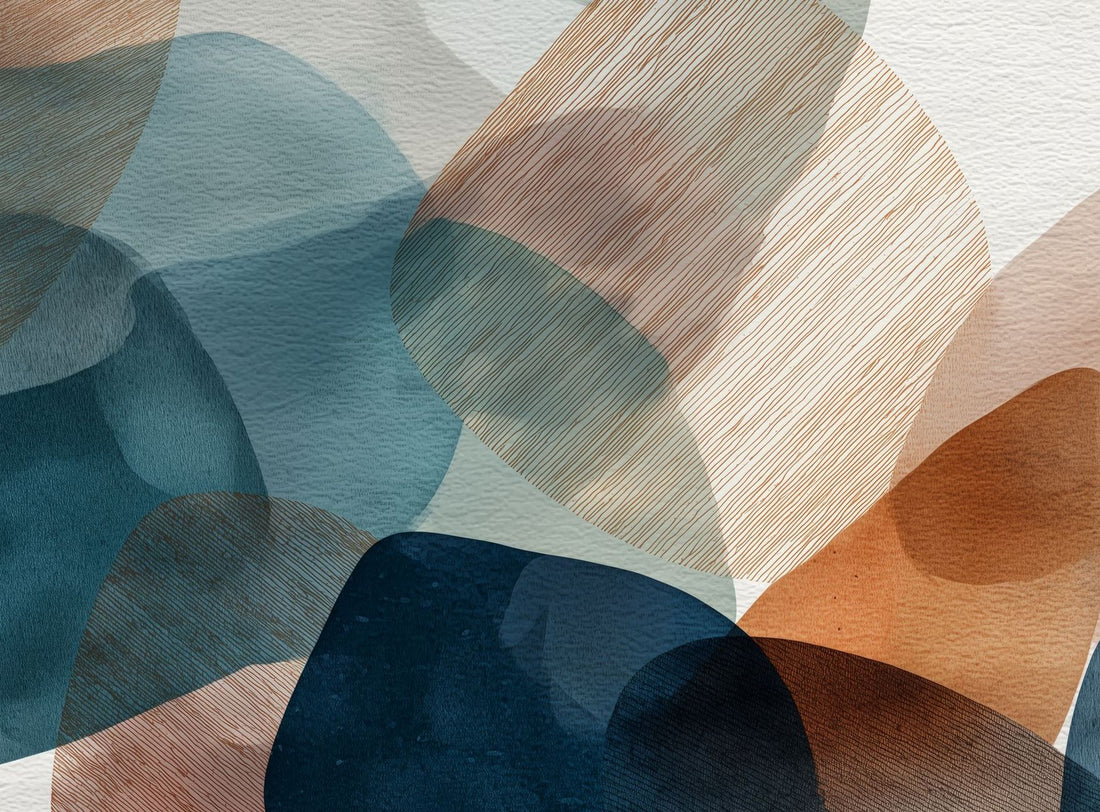 Translucent Ovals with Diagonal Grain