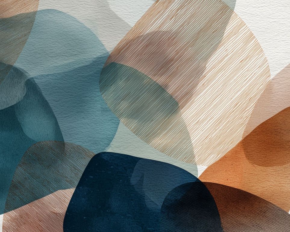 Translucent Ovals with Diagonal Grain