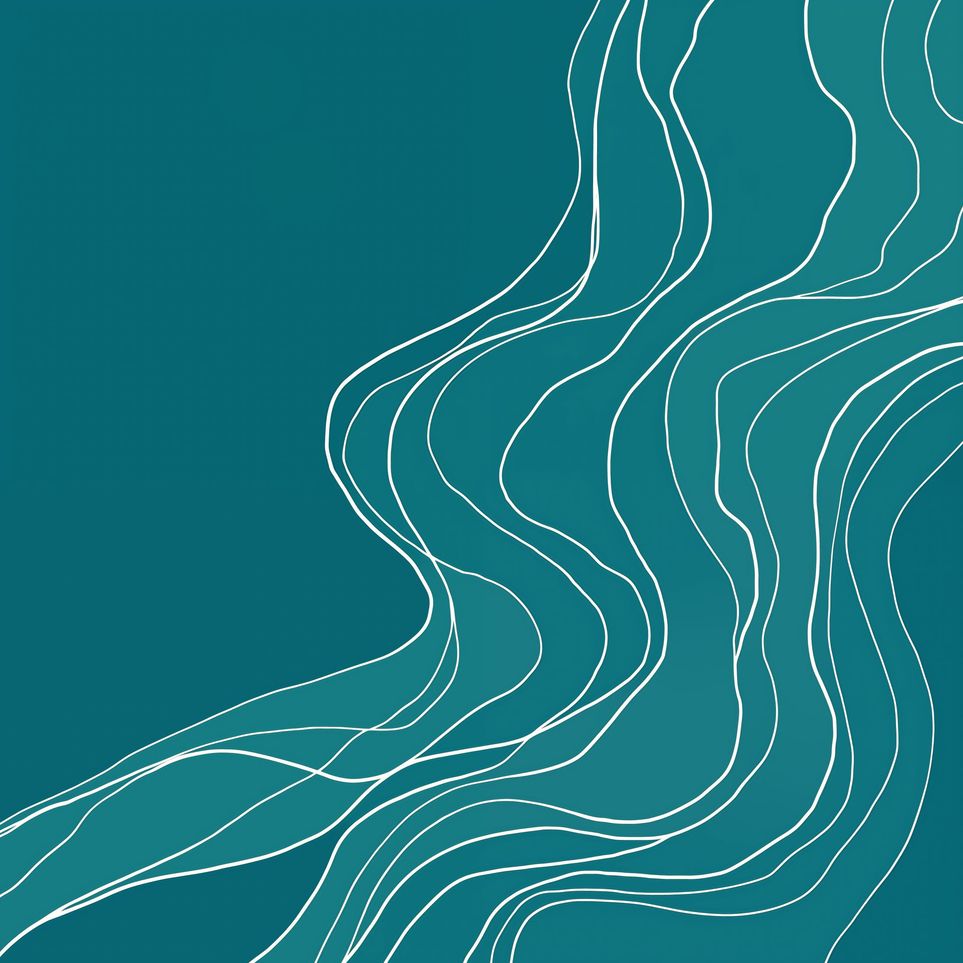 Ink Traced on Teal Surface