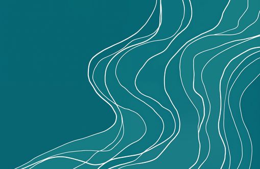 Ink Traced on Teal Surface