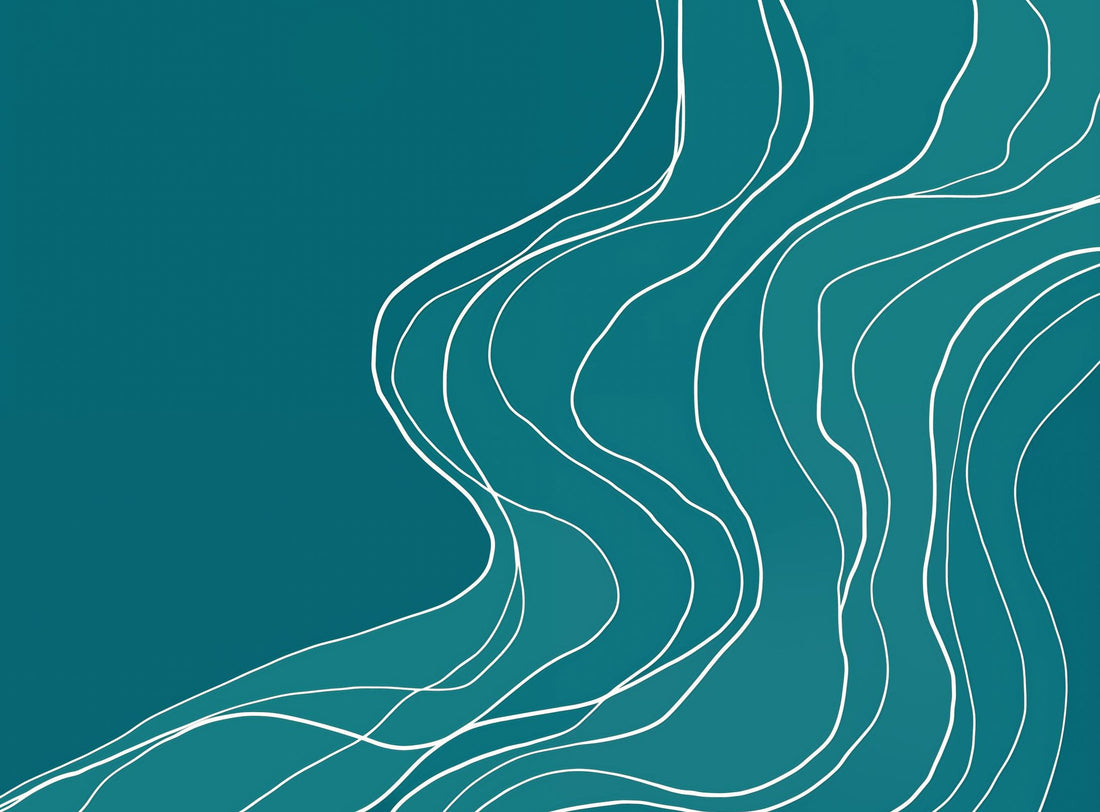 Ink Traced on Teal Surface