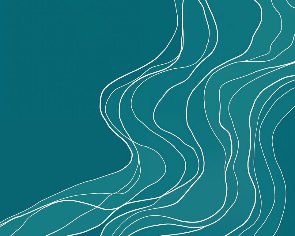 Ink Traced on Teal Surface