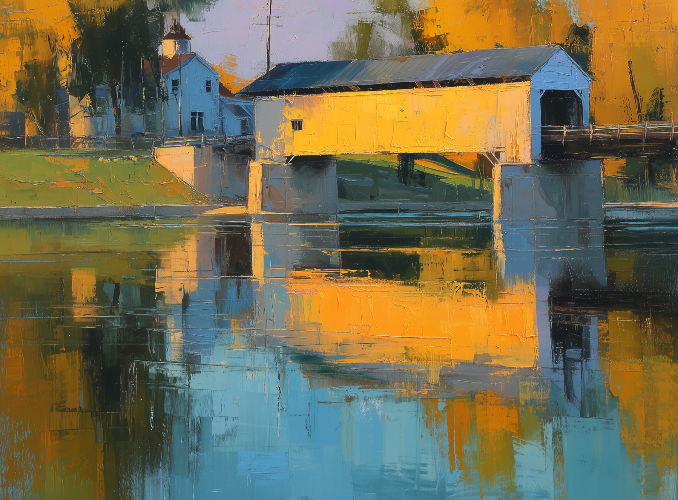 Golden Hour at the Covered Bridge