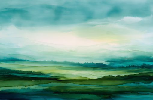 Emerald Bleeding into Teal