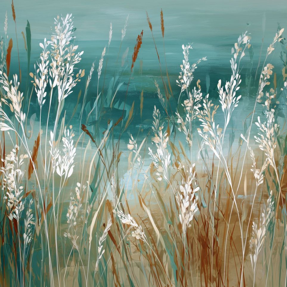 White Meadow Grasses Before Water |