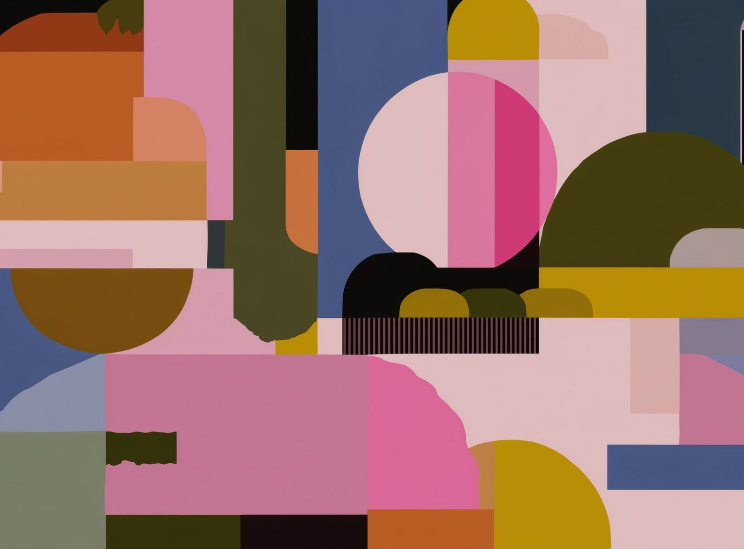 Shapes Jostling for Space 