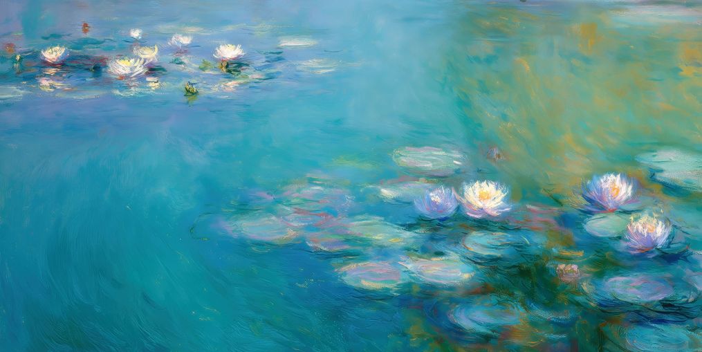 Still Water with Open Blossoms
