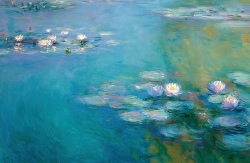 Still Water with Open Blossoms