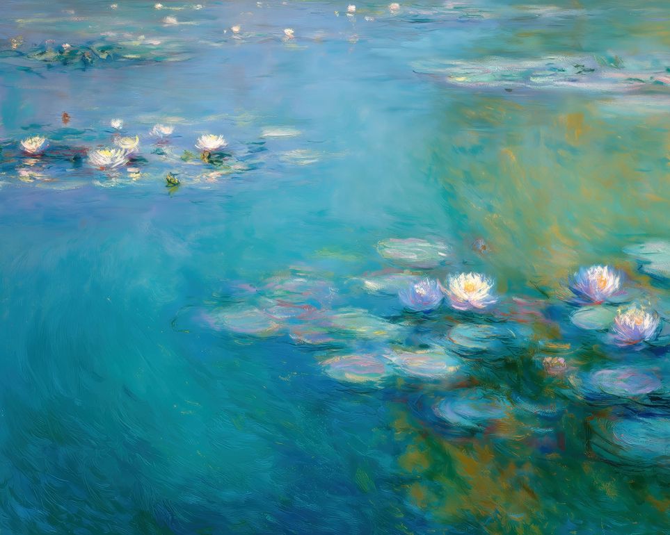 Still Water with Open Blossoms