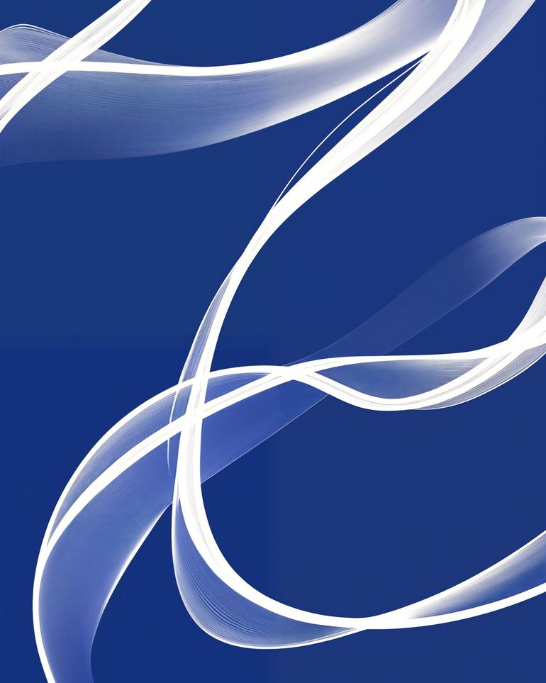 White Stroke on Blue 2