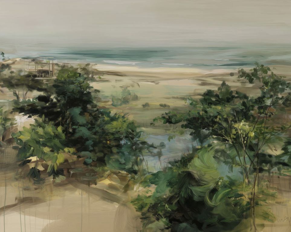 Coastal Dunes with Trees