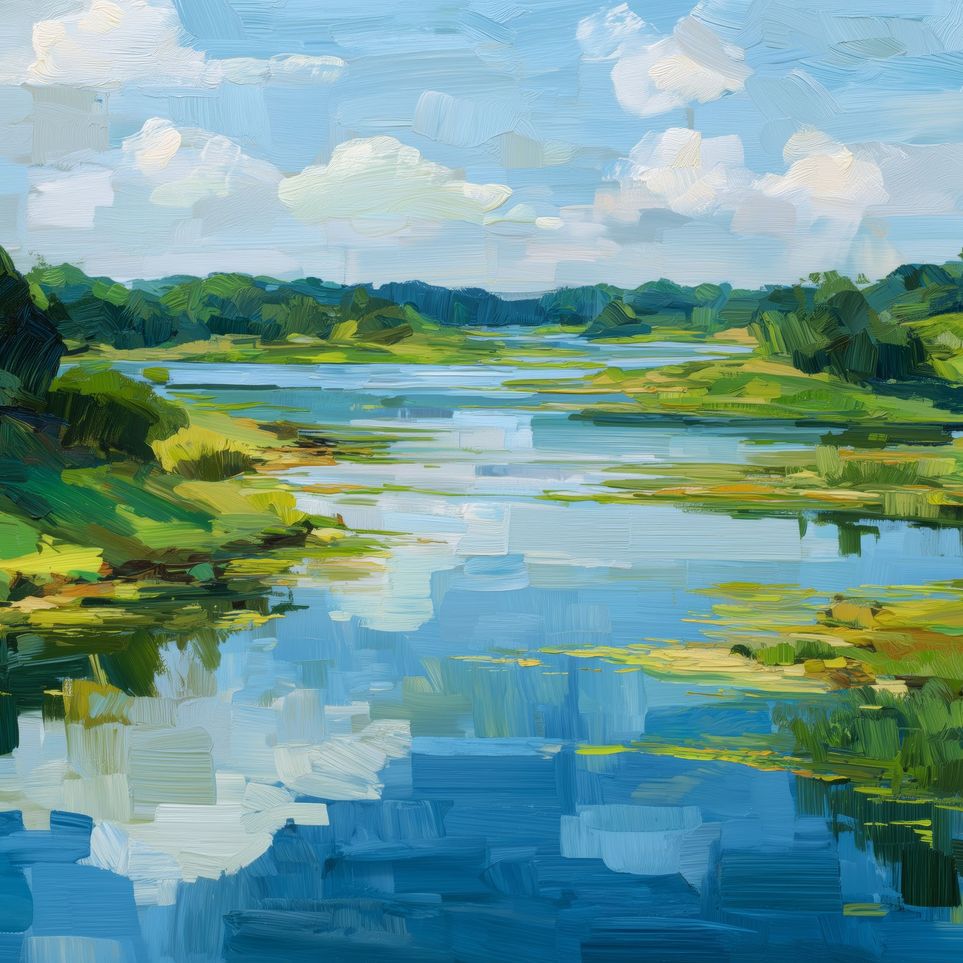 Blue Over Green