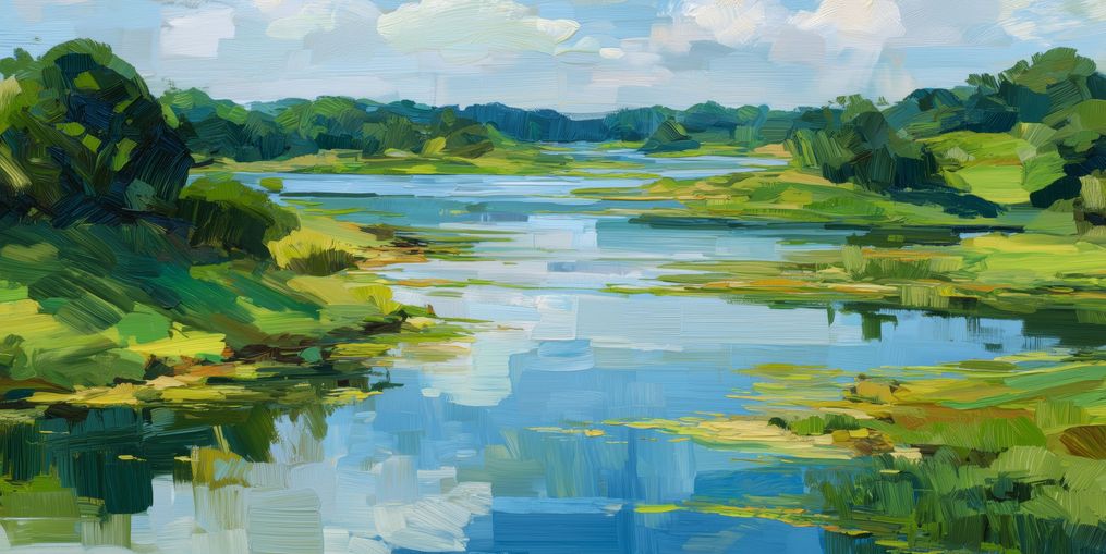 Blue Over Green