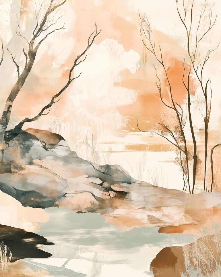 Ink Wash Over Stone Texture