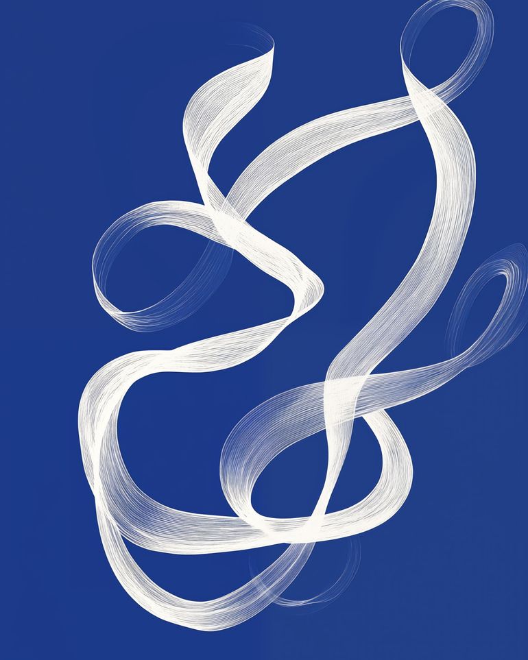 hite Stroke on Blue 3