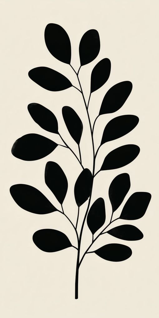 Plant Cutout on Cream
