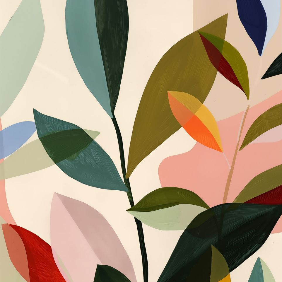 Cluster of Painted Leaves