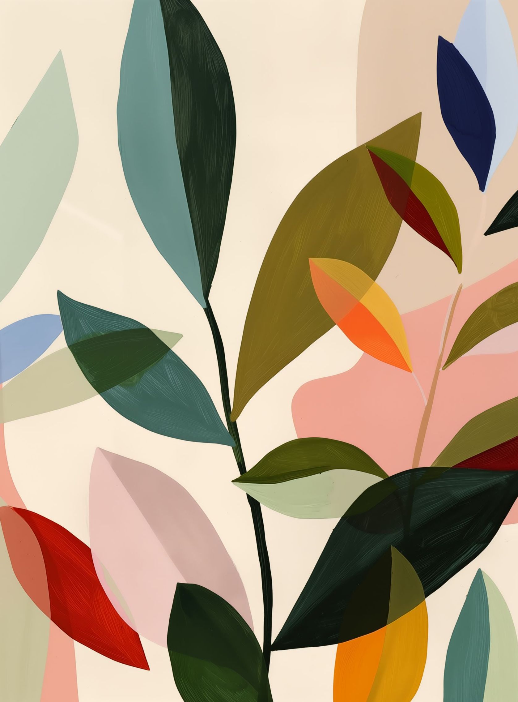 Cluster of Painted Leaves
