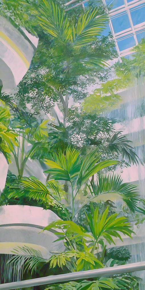 Palms beneath the skylight